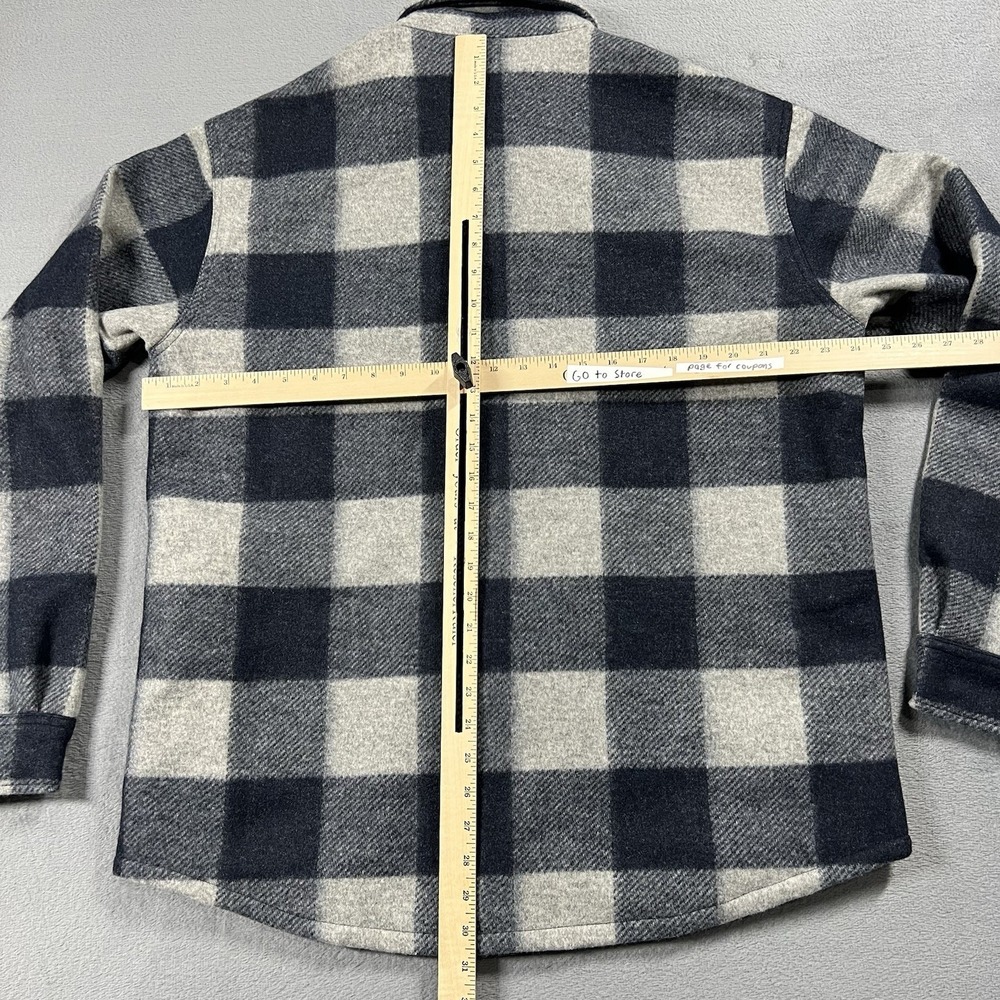 Banana Republic Jacket Mens L Blue Heritage Buffalo Plaid Shacket Pockets - Picture 7 of 11